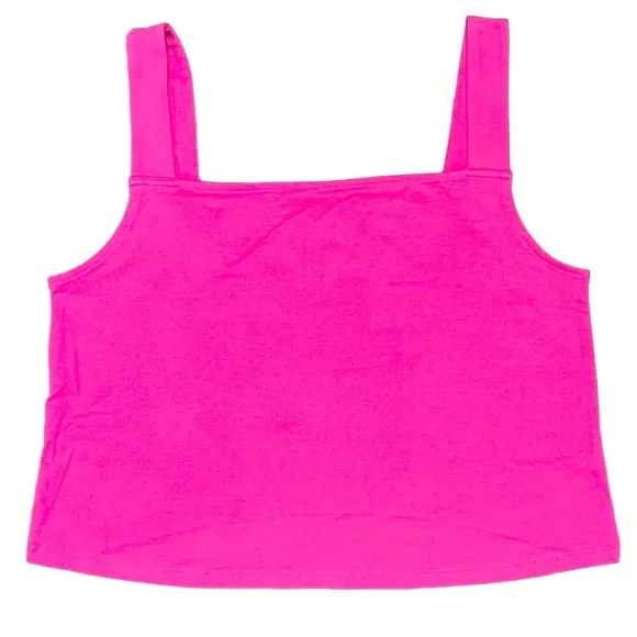 SOLD- Torrid Foxy Square Neck Pink Crop Tank Size 2X - Picture 3 of 8